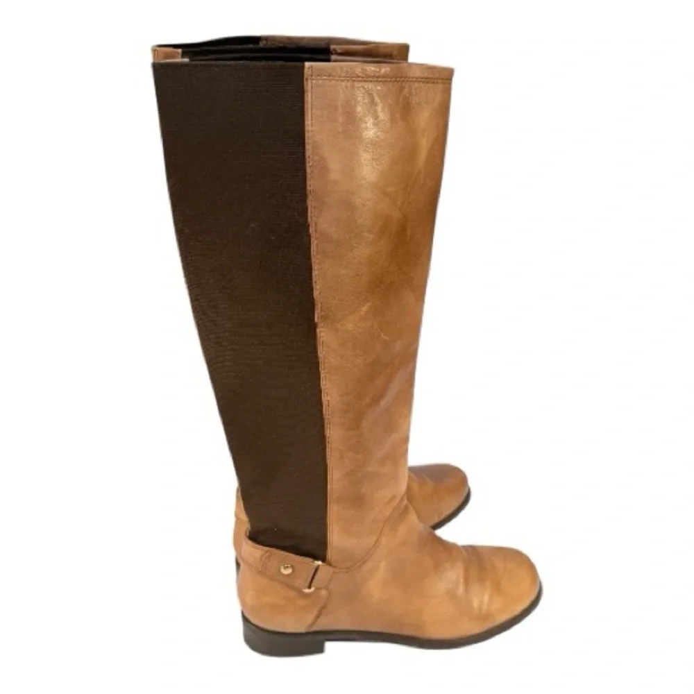 Stuart Weitzman Tan Leather 5050 Knee High Stretch Boots - Size 10M